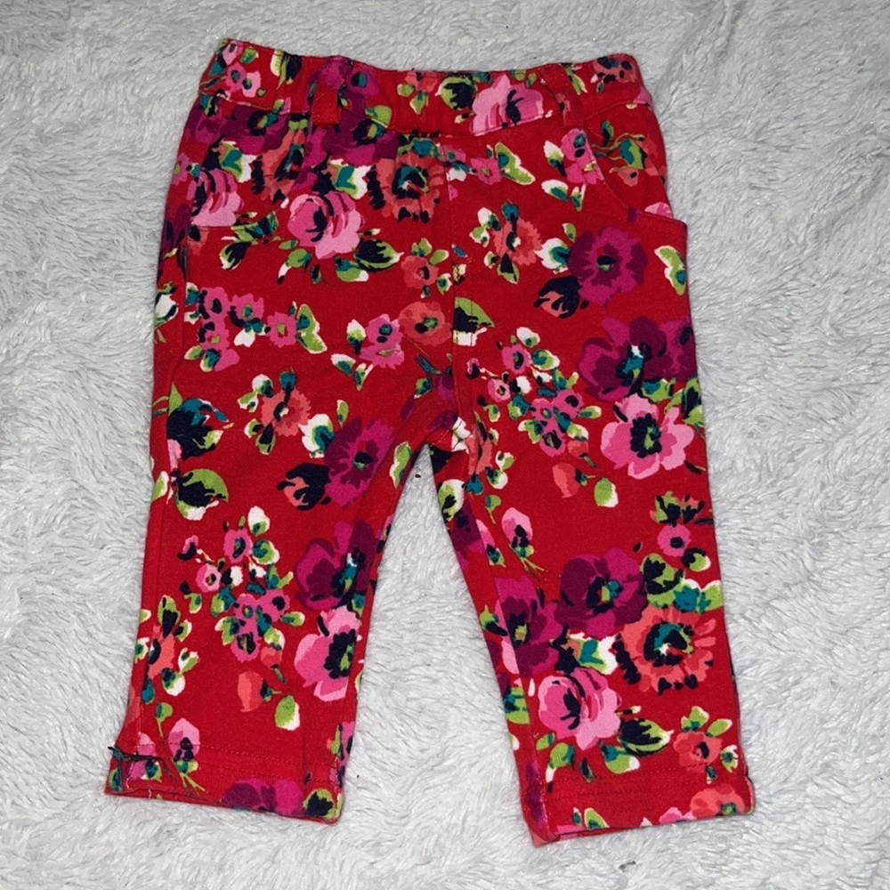 (3 for $10) the childrens place floral leggings 0-3 months baby girl